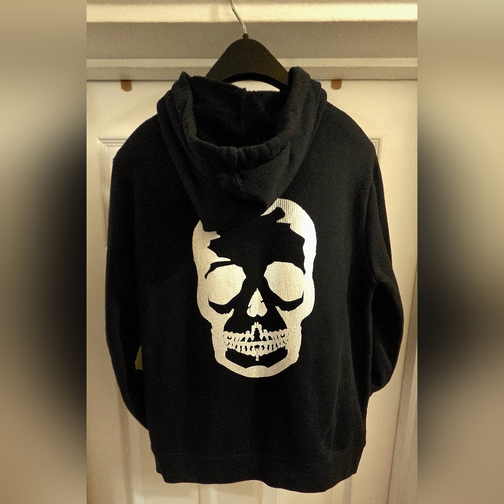 Zadig & Voltaire Black Hoodie with Silver Skull